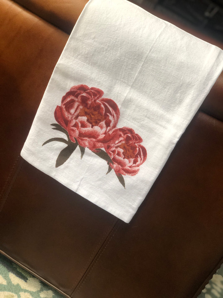Peony Tea Towel