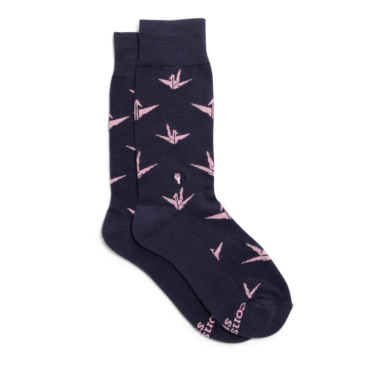 Origami Crane Socks that Promote Equality