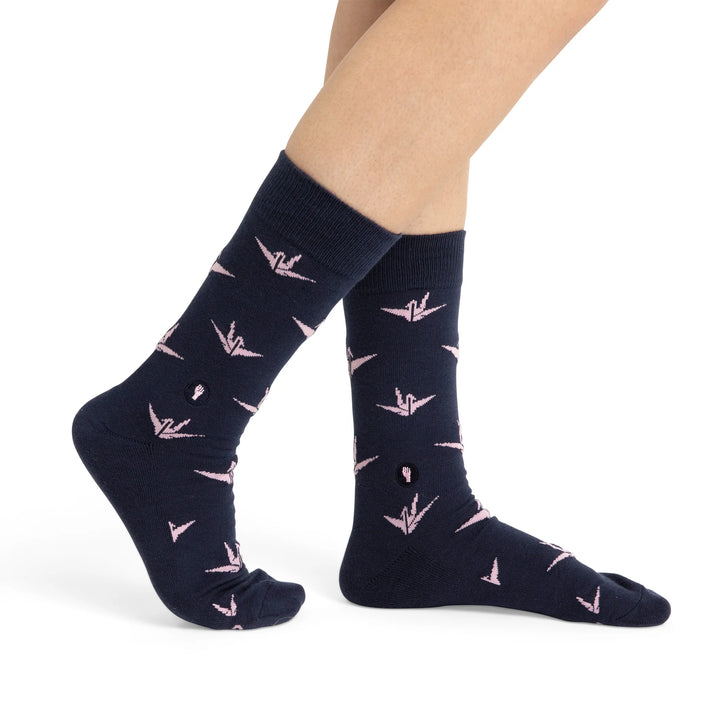 Origami Crane Socks that Promote Equality
