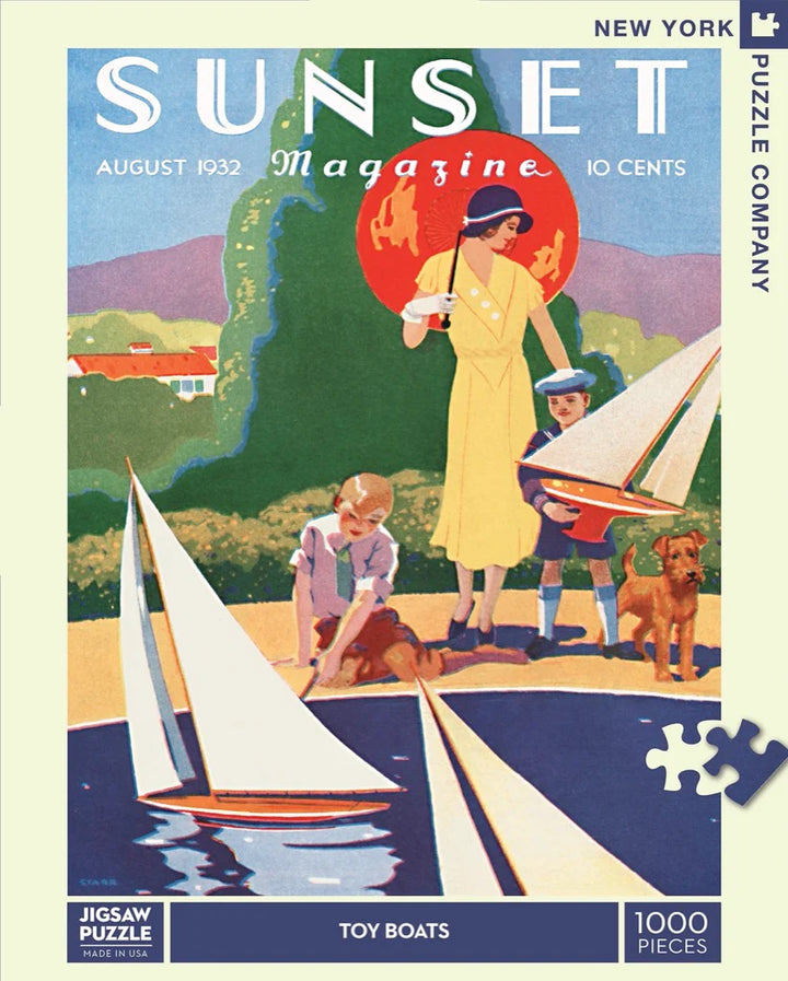 Toy Boats on Sunset Magazine 1000-Piece Jigsaw Puzzle