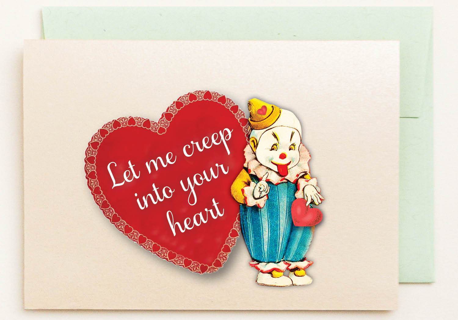 Hysterically Funny Creepy Clown Valentine's Day Card – Lilybranch