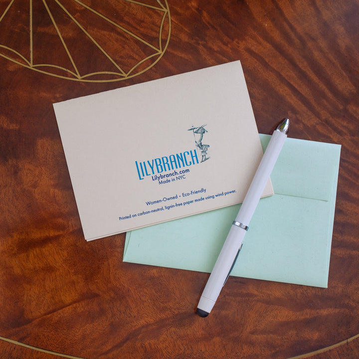 Back panel of Botanical Series notecard