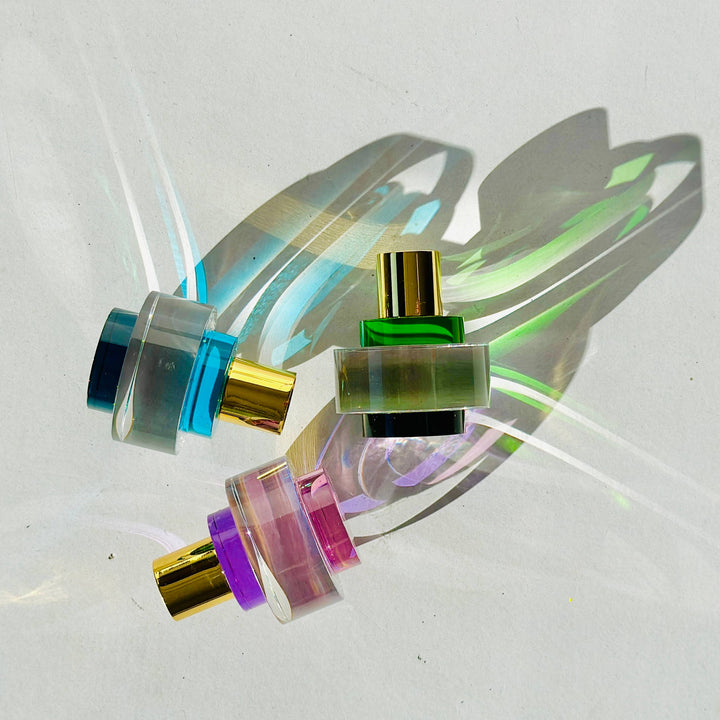 Modern Glass Candleholder in Blue