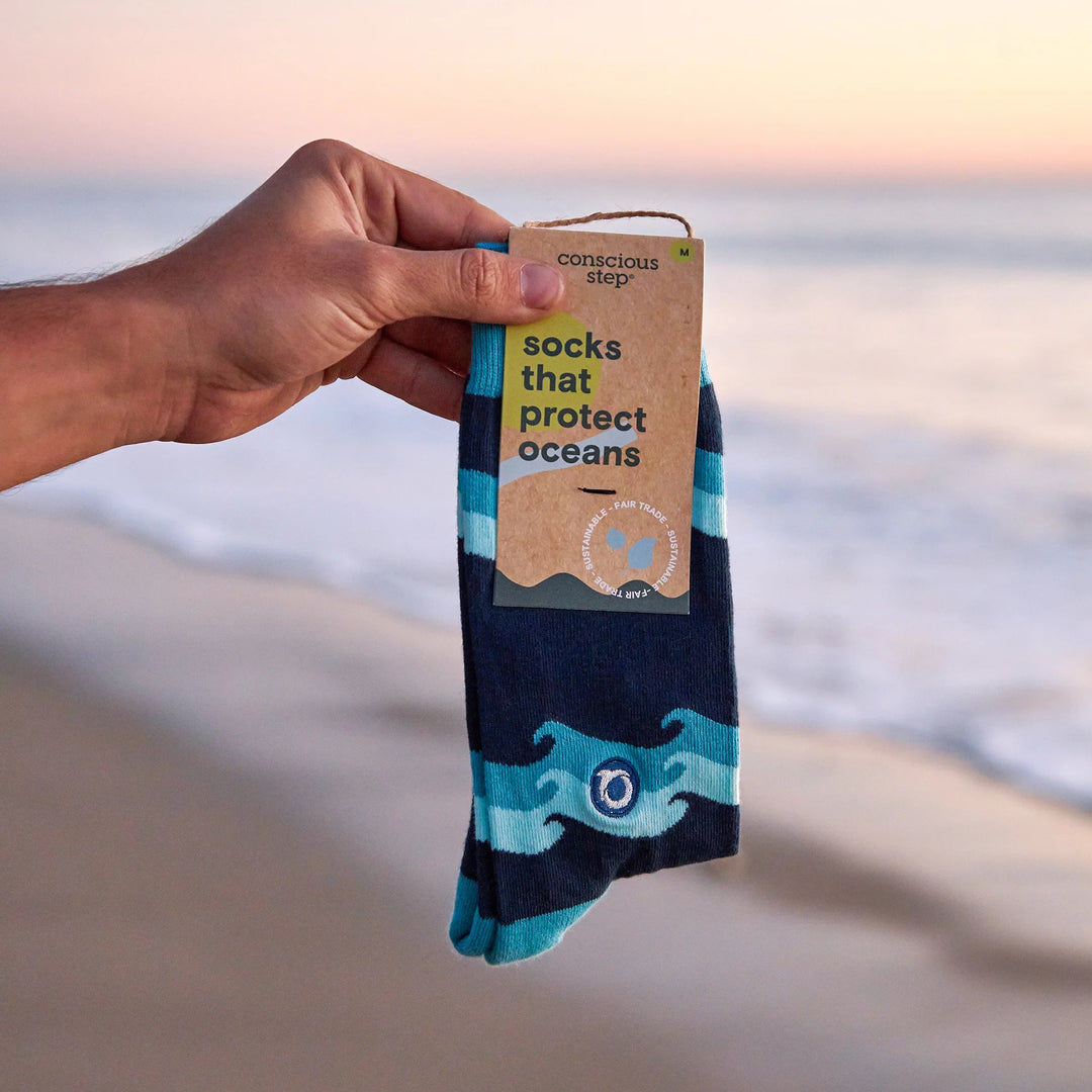 Rolling Waves Socks that Support our Oceans