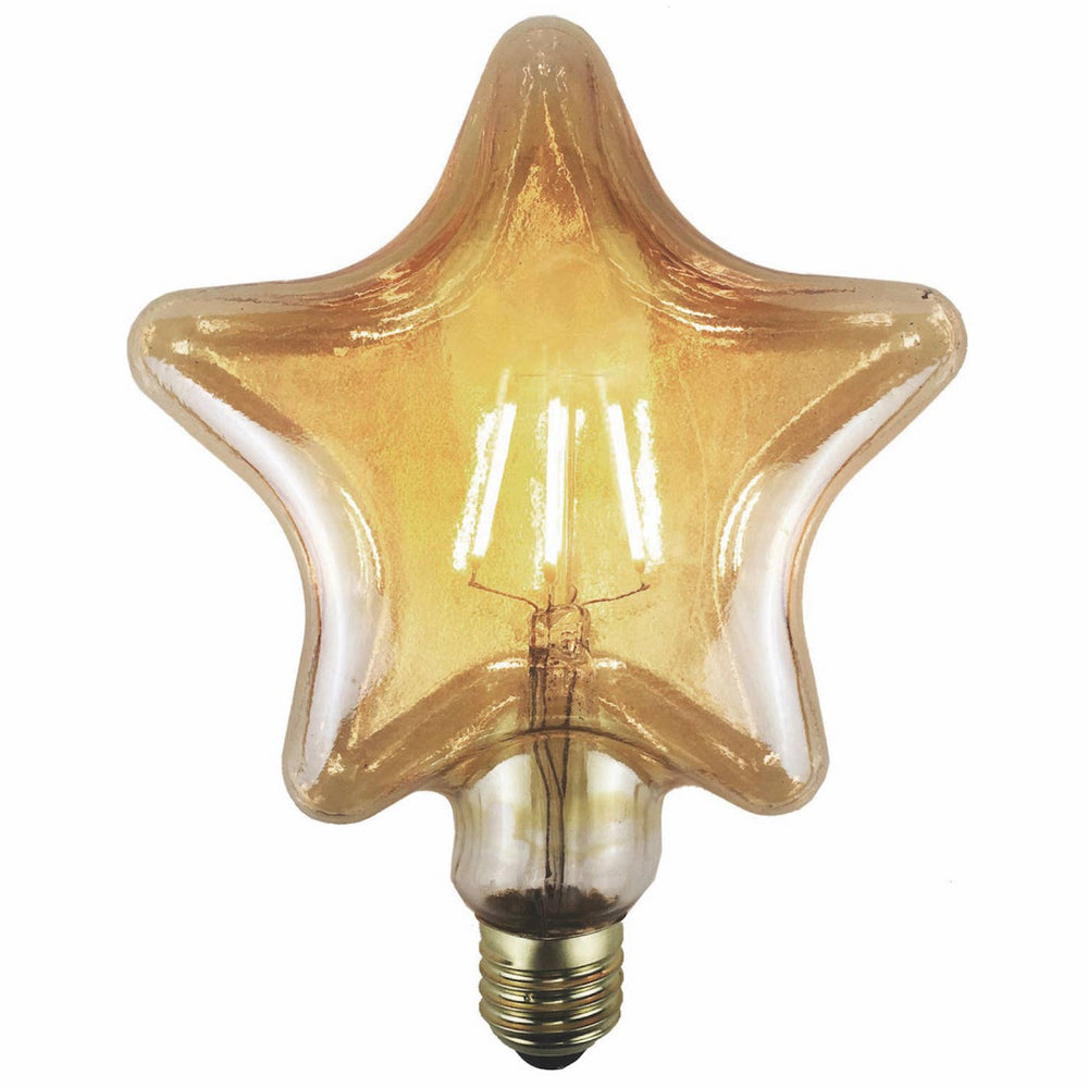 Star-shaped lightbulb with an E27 screw mount
