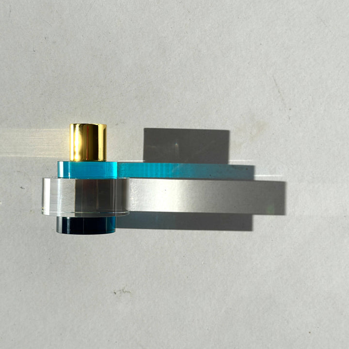 Modern Glass Candleholder in Blue