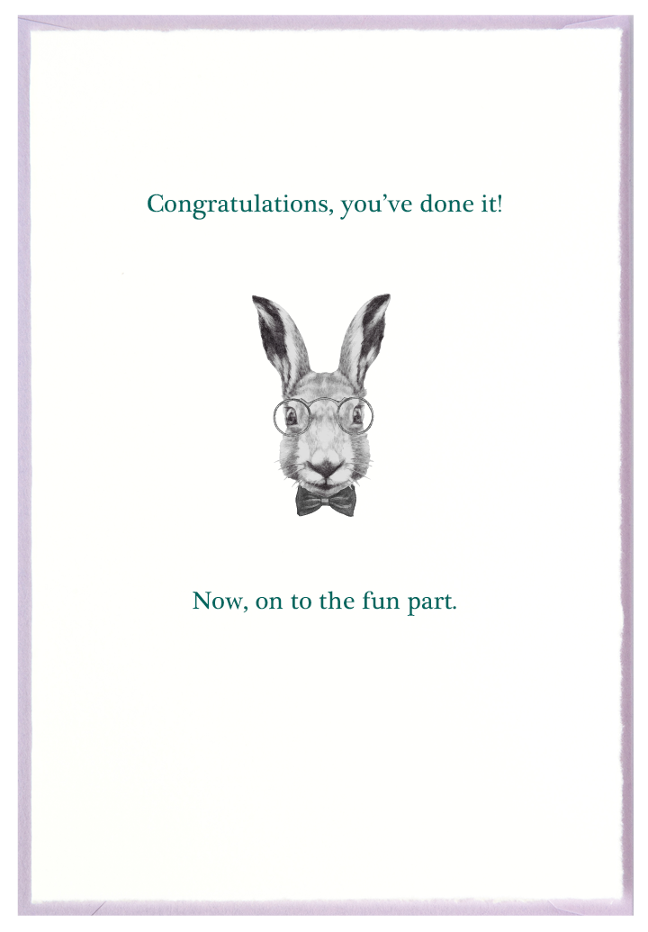 Smart Bunny with Congrats to You!