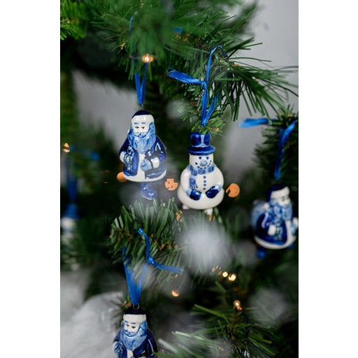 Delft Ceramic Santa Claus Ornament