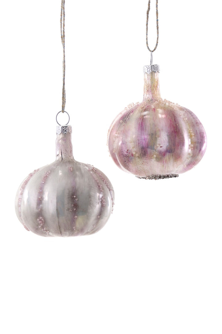 Pink Garlic Glass Ornament